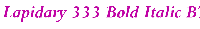 Lapidary 333 Bold Italic BT(2)